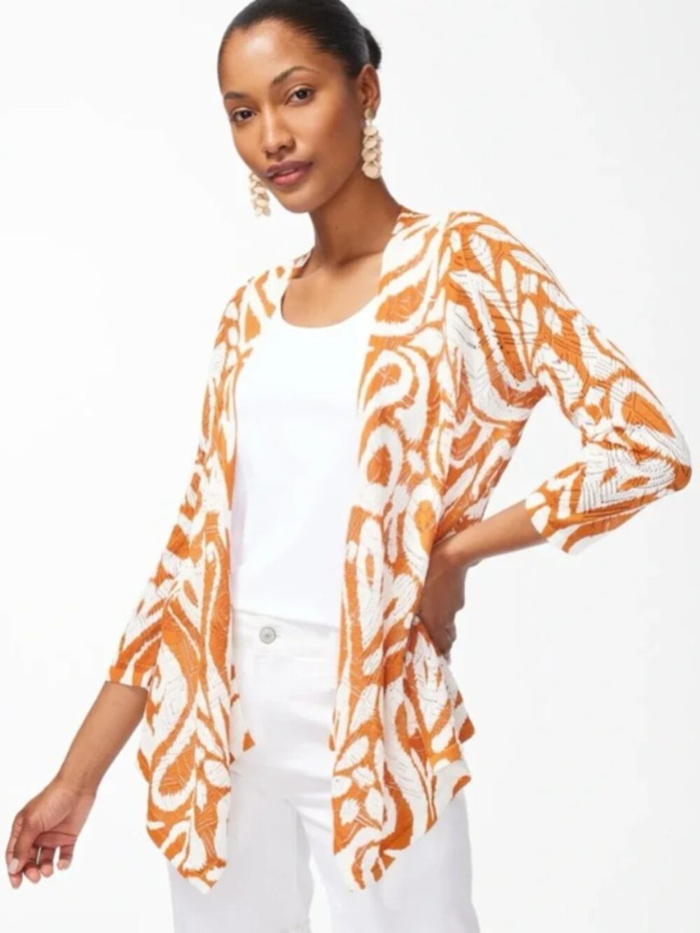 Chico's Summer Romance Abstract Cardigan S